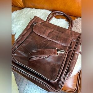 Latico Rich Brown Leather Tote